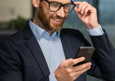 Happy Man with his Phone